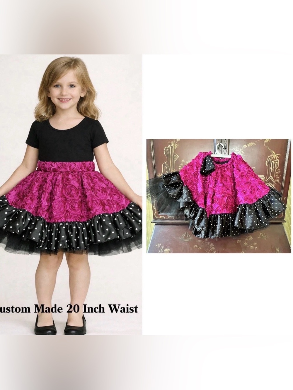 Skirt Girl Custom Made for 6-7 yesr old. 20 inch waist. One Of A Kind